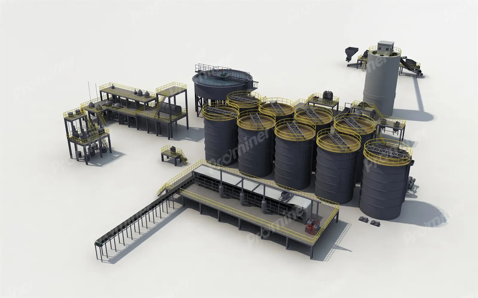 CIL and CIP plants use leaching tanks and activated carbon to dissolve gold and collect it for recovery.